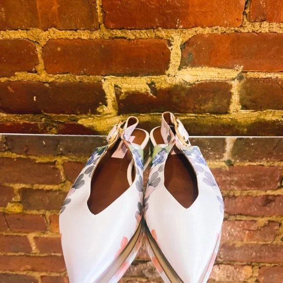 Ted Baker London Floral Slingback Pointed Flats